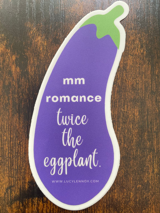 "Twice the Eggplant" Sticker